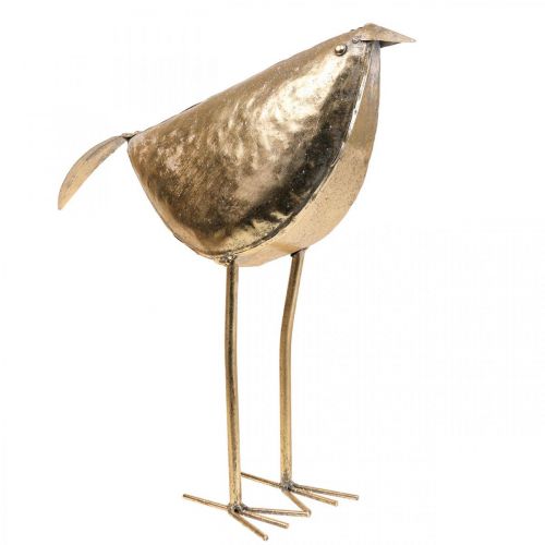 Deco vogel Decoratie figuur vogel goud metaal decoratie 41×13×42cm