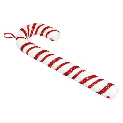 Artikel Decoratieve zuurstok kerstraamdecoratie rood witte strepen H51,5cm