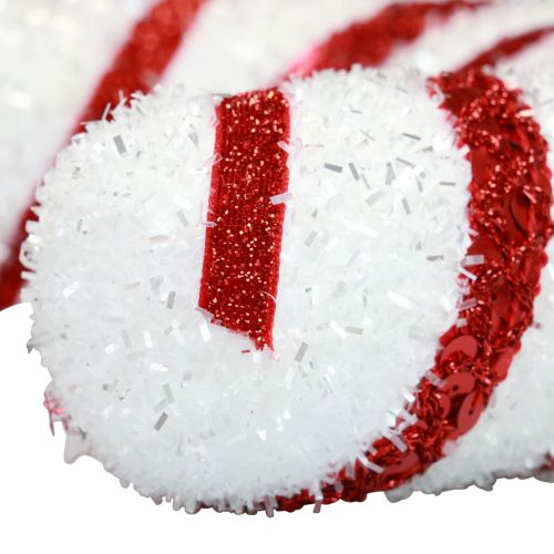 Artikel Decoratieve zuurstok kerstraamdecoratie rood witte strepen H51,5cm