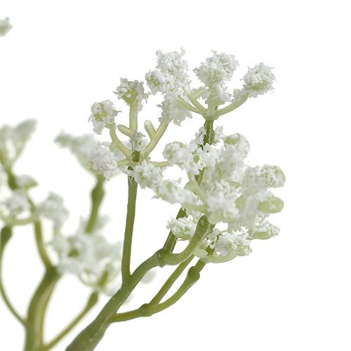 Floristik24 Decoratieve tak groen-wit L43cm 4st