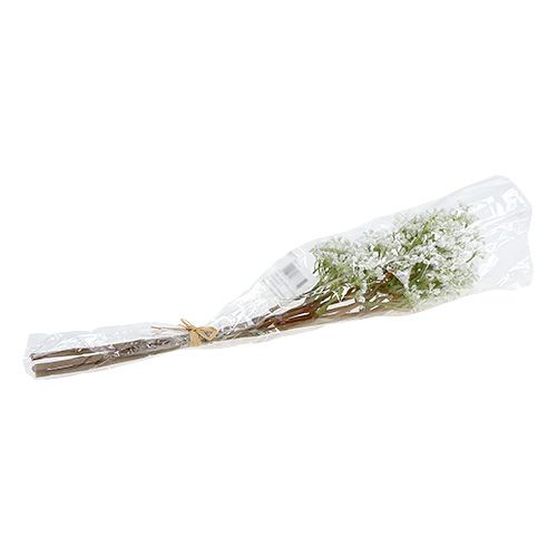 Floristik24 Decoratieve tak groen-wit L43cm 4st