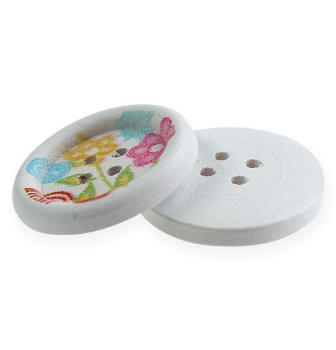 Floristik24 Decoratieve houten knopen met motief Ø2.3cm 135p