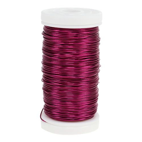 Floristik24 Deco Geëmailleerd Draad Roze Ø0.50mm 50m 100g