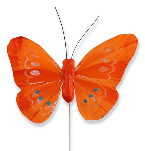Artikel Decoratieve vlinders op het draad veelkleurig 8 cm
