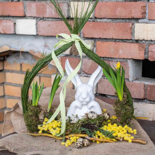 Floristik24 Deco konijn wit, buste konijnenkop, keramiek H21cm