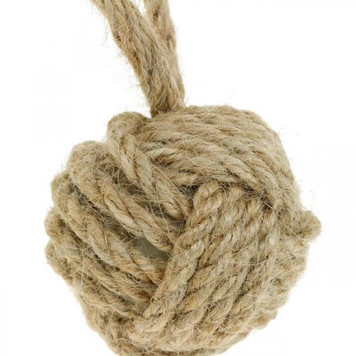 Decoratie om op te hangen Tauball jute natuur Ø5,5cm 3st