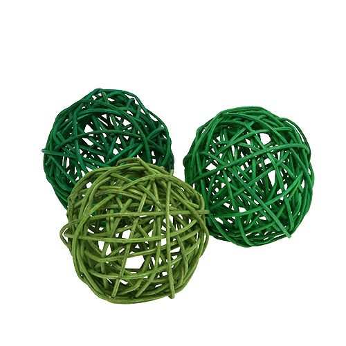 Floristik24 Sorteer ballen Groen 7cm 18p