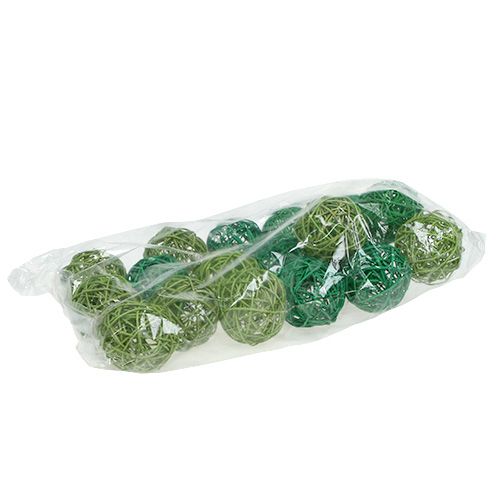 Floristik24 Decoratieve ballen assorti. Groen 7cm 18 stuks
