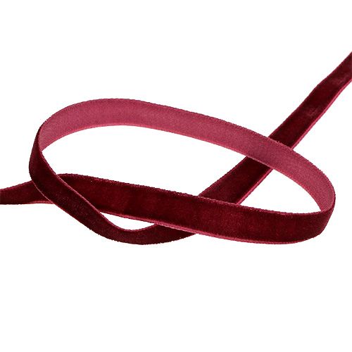 Artikel Sierlint Fluweel Bordeaux 10mm 20m