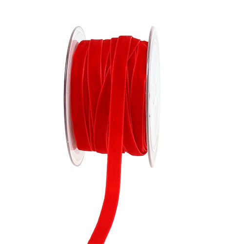 Artikel Sierlint Velvet rood 10mm 20m