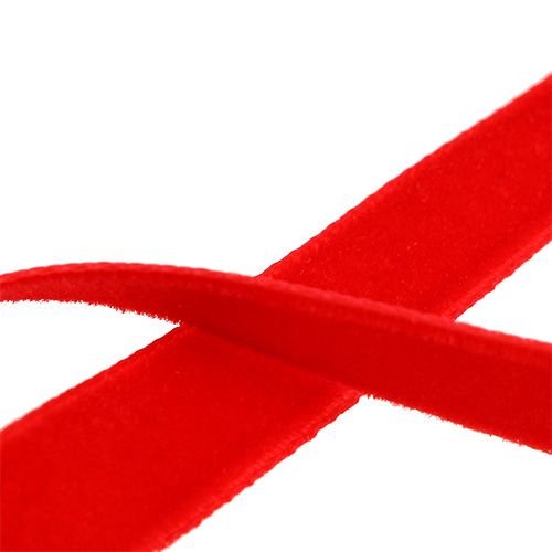 Artikel Sierlint Velvet rood 10mm 20m