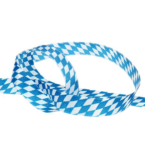 Artikel Decoratielint blauw-wit 15mm 20m