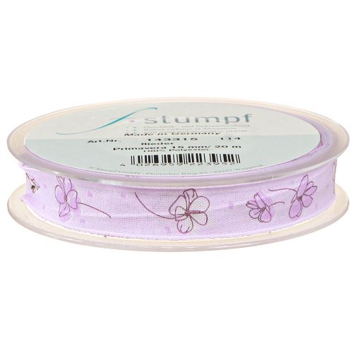 Artikel Decoratief lint bloemen lente cadeaulint lila 15mm 20m