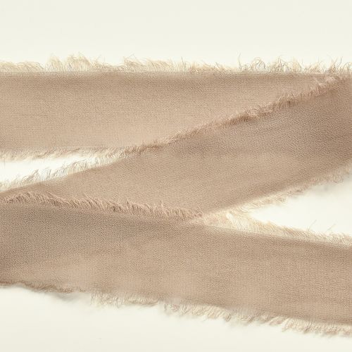 Artikel Decoratief lint bruin chiffon lint modderbruin 40mm 15m