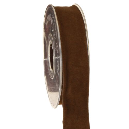 Artikel Decoratief lint bruin fluwelen lint sieradenlint 25mm 7m
