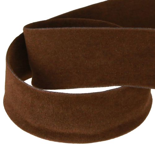 Artikel Decoratief lint bruin fluwelen lint sieradenlint 25mm 7m