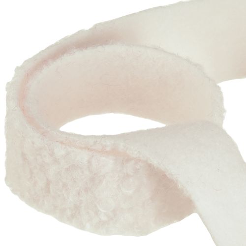 Artikel Decoratief lint crème breed lint wollook stoffen lint 40mm 8m