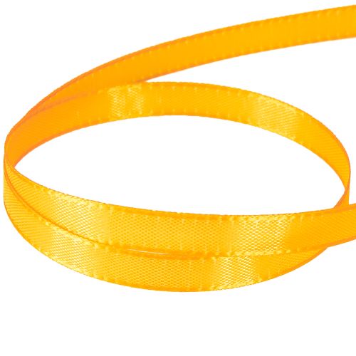 Artikel Decoratief lint cadeaulint oranje lint zelfkant 8mm 50m