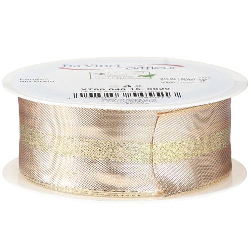 Artikel Decoratief lint goud glitterlint kerstlint 40mm 20m