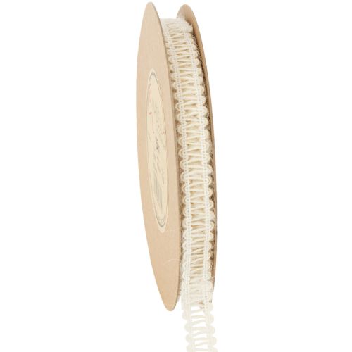 Floristik24 Decoratief jute lint, natuurlijk cadeaulint, crèmewit, 15 mm x 15 m