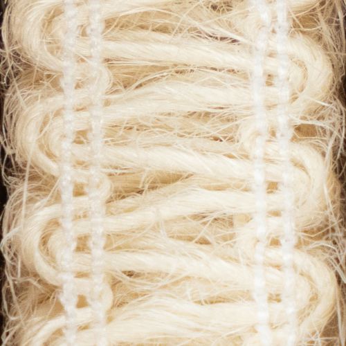 Artikel Decoratief jute lint, natuurlijk cadeaulint, crèmewit, 15 mm x 15 m