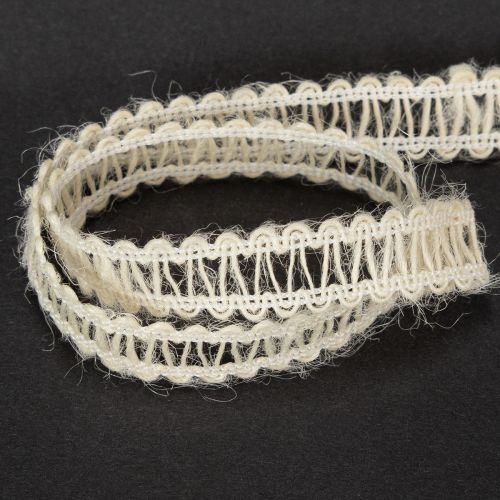 Artikel Decoratief jute lint, natuurlijk cadeaulint, crèmewit, 15 mm x 15 m