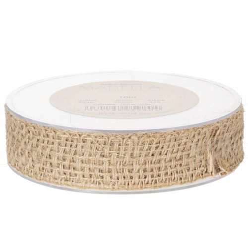 Artikel Decoratief jute lint, naturel, 25 mm; jute lint; rustiek cadeaulint, 10 m
