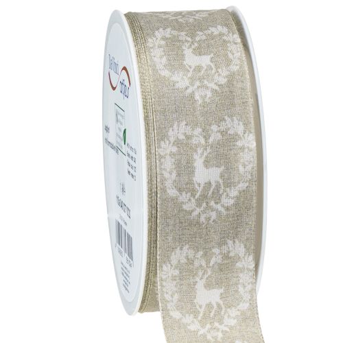 Floristik24 Sierlint naturel hert 40mm 20m