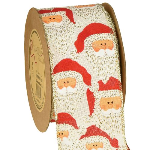 Decoratief lint Kerstman decoratief lint 60mm 10m