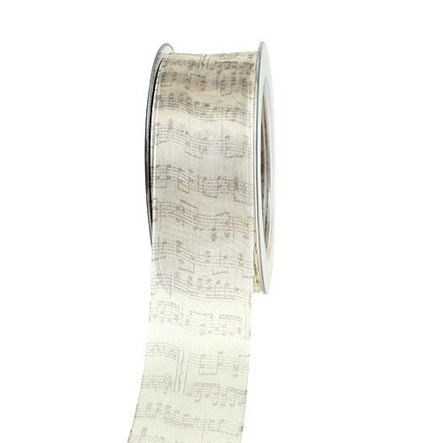 Floristik24 Decoratief tape bladmuziekpatroon 40mm 20m