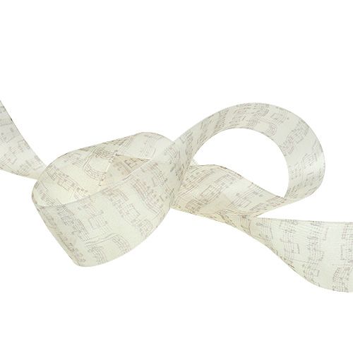 Floristik24 Decoratief tape bladmuziekpatroon 40mm 20m