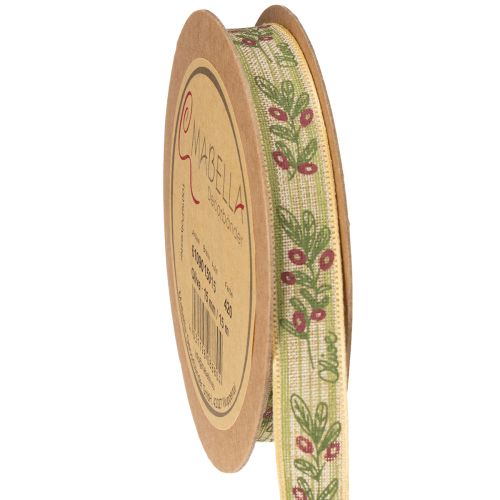 Cadeaulint olijftak met elegante takken en olijven 1,5 cm 15 m