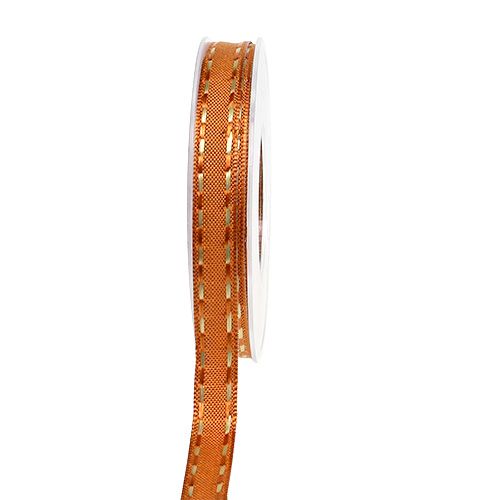 Floristik24 Sierband oranje met draadrand 15mm 15m