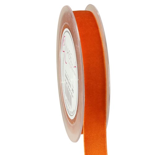 Decoratief lint fluwelen lint donkeroranje 20mm 10m