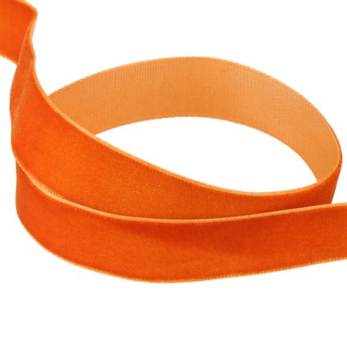 Artikel Decoratief lint fluwelen lint donkeroranje 20mm 10m