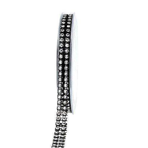 Decoratietape zwart, zilver 10 mm 4 m