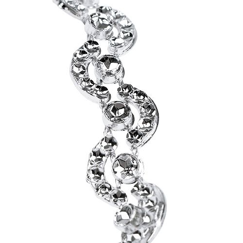 Decoratielint zilver glanzend 10mm 9m | Floristik24.nl