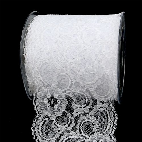 Decoratief lint kant 100mm 10m wit