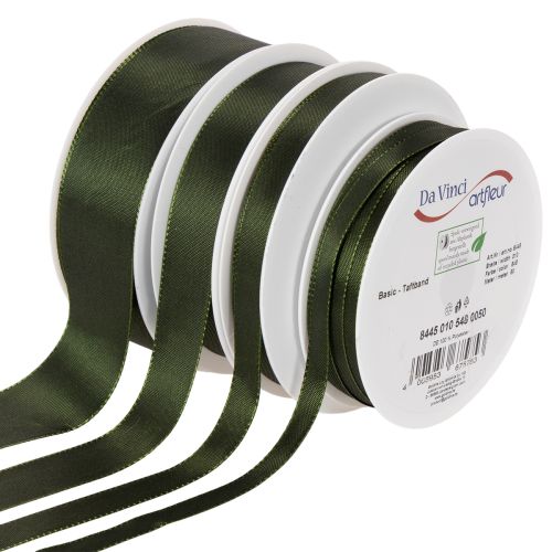 Decoratief taftlint, groen, diverse breedtes, 50 meter kopen | Floristik24.nl