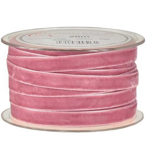 Artikel Decoratief lint fluweel lichtpaars 10mm 20m