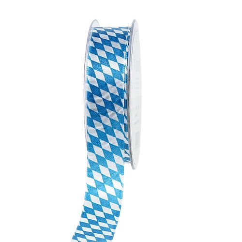 Floristik24 Decoratietape wit-blauw 25mm 20m