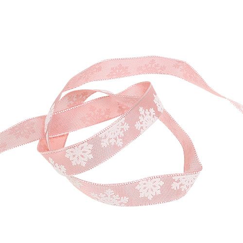 Floristik24 Sierlint met draadrand roze 15mm 20m