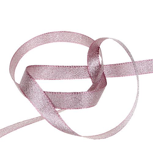 Artikel Decoratieve tape met glitter roze 15mm 25m