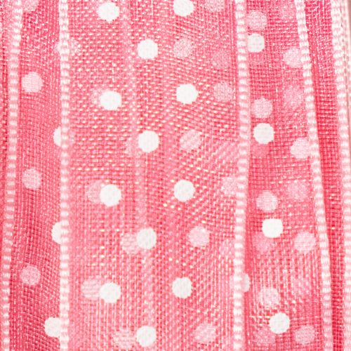 Artikel Cadeaulint met een stijlvol stippenpatroon voor feestelijke verpakkingen, 1,5 cm breed, 20 m lang