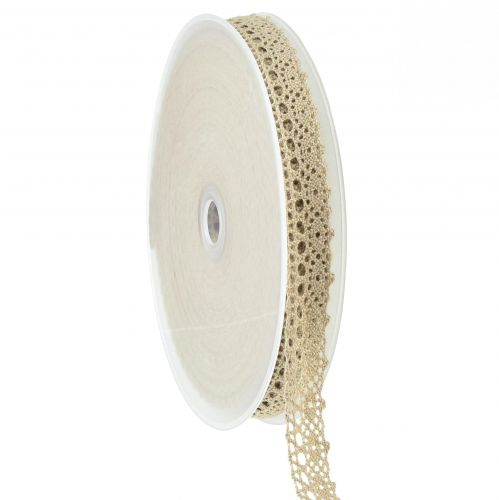 Decoratief lint kant beige decoratief lint B16mm L20m