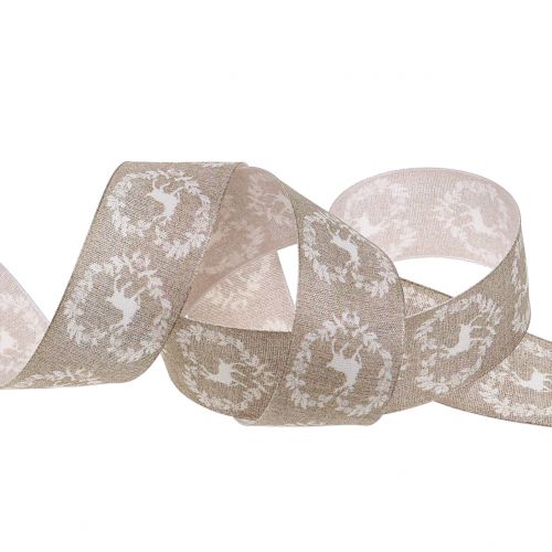 Floristik24 Sierlint naturel hert 40mm 20m