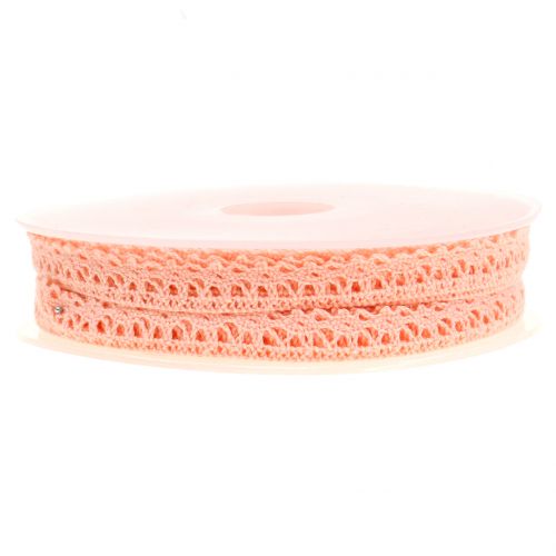 Artikel Decoratief lint gehaakt kant zalm 12mm 20m