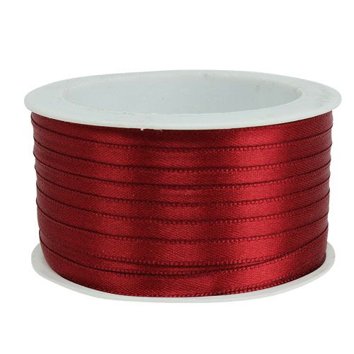 Floristik24 Satijnen lint cadeaulint Bordeaux dubbel satijn 6mm 50m
