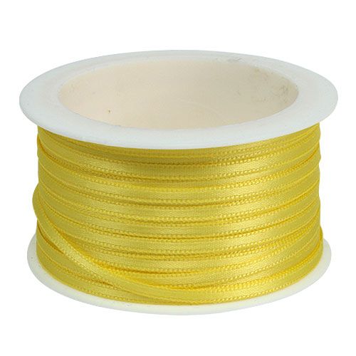 Artikel Decoratief lint cadeaulint geel taft 3mm x 50m