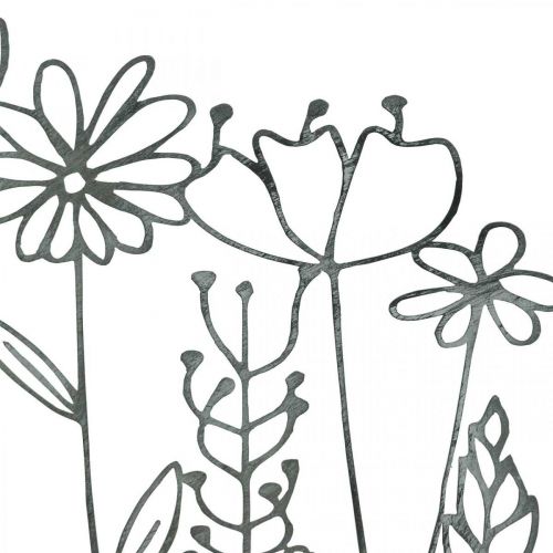 Floristik24 Display metaal decoratie tafeldecoratie bloemenweide 37×5×27,5cm